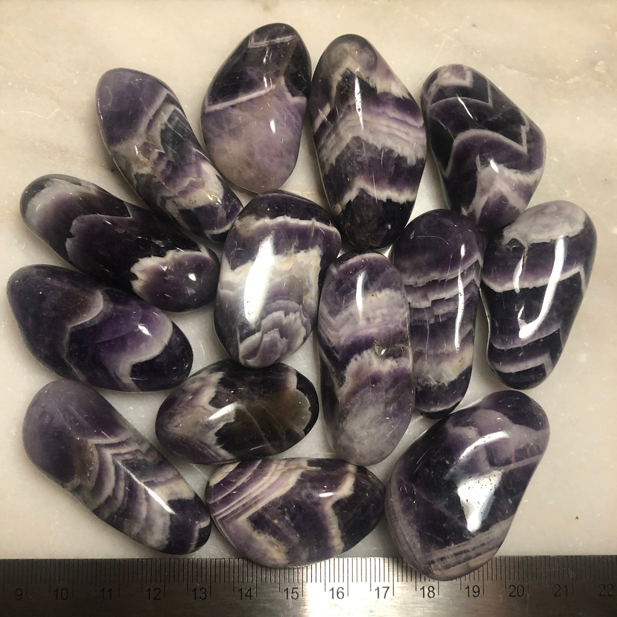 Dream Amethyst Tumblestones, Chevron Amethyst Crystal, High Quality UK Crystals, Ethically Sourced Stones, Purple Crystal, Witchy Gifts