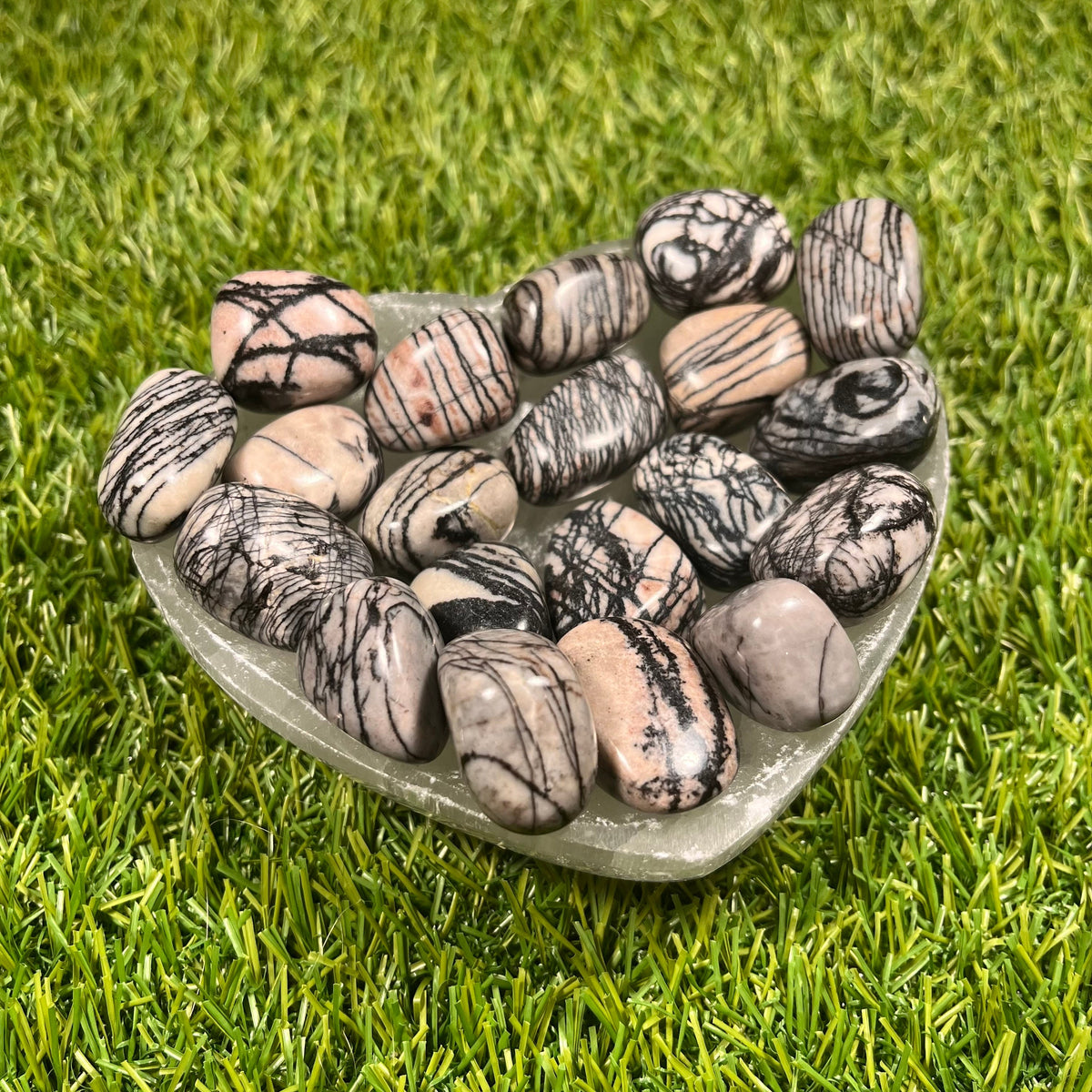 Net Jasper Tumblestones, Spiderweb Jasper Crystals