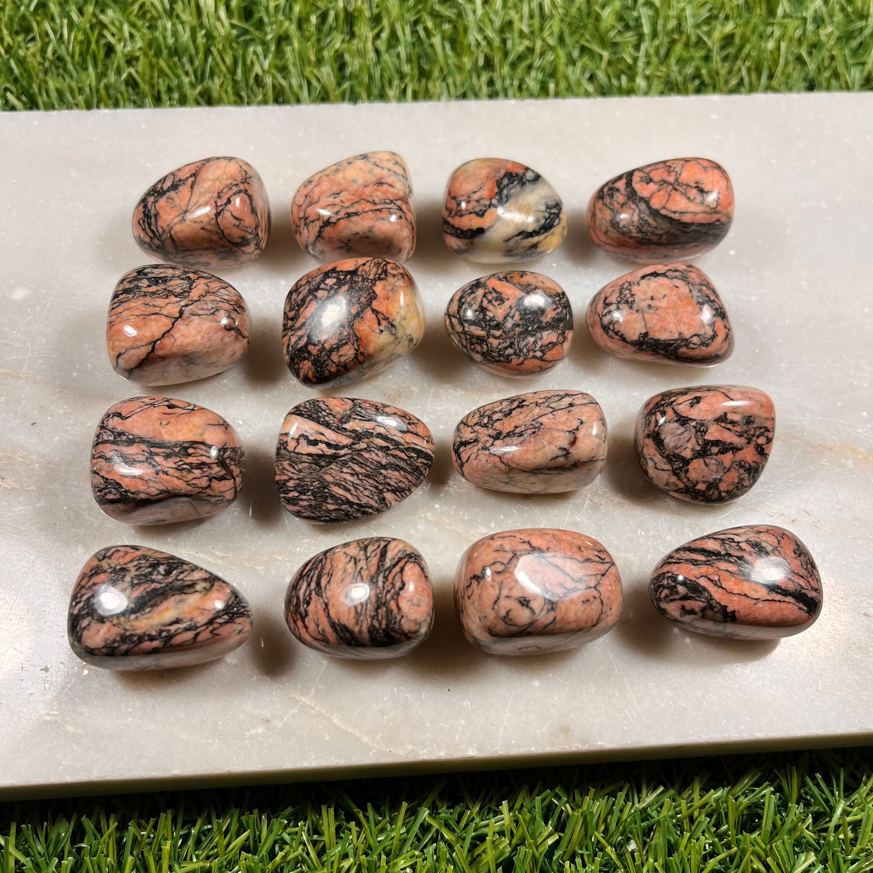 Pink Picasso Jasper Tumblestones, Consciously Sourced UK Crystals