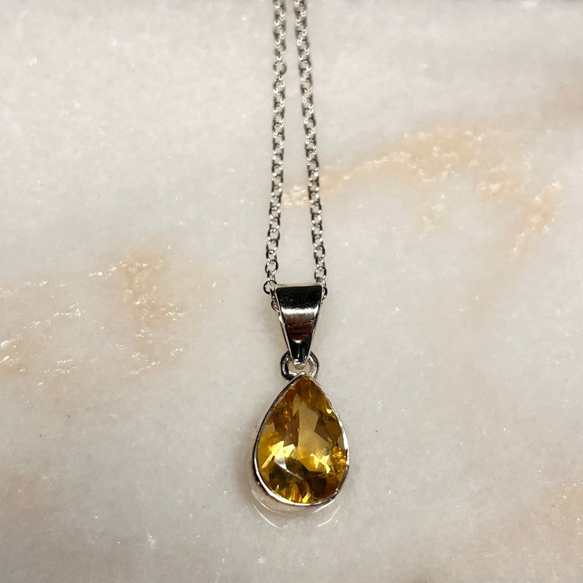Faceted Natural Citrine Necklaces, Crystal Jewellery, Sterling Silver and gemstone necklace, Mothers Day Gift for her, Crystal for healing
