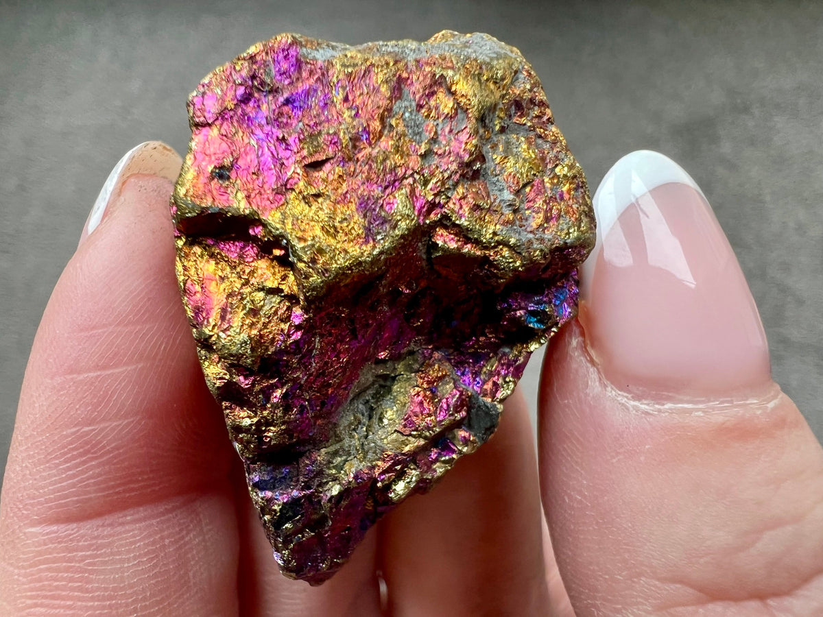 Raw Peacock Ore, Bornite Chunks, Chalcopyrite Rough Stones, UK Healing Crystals, Ethically Sourced, Aura Rainbow Crystal Gift