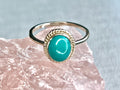 Chrysocolla Crystal Ring, 925 Sterling Silver, UK size W, Gemstone Jewellery, Crystal gift for calming, Ethically sourced, metaphysical shop