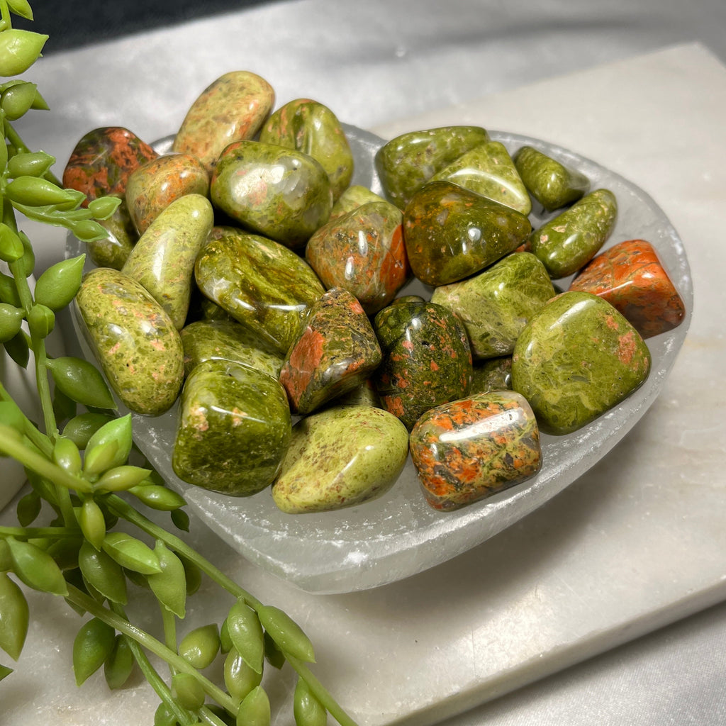 High Quality Unakite Tumblestones, Stone of Compassion and Empathy, Heart Chakra Healer, Ethically Sourced UK Crystals, Gift