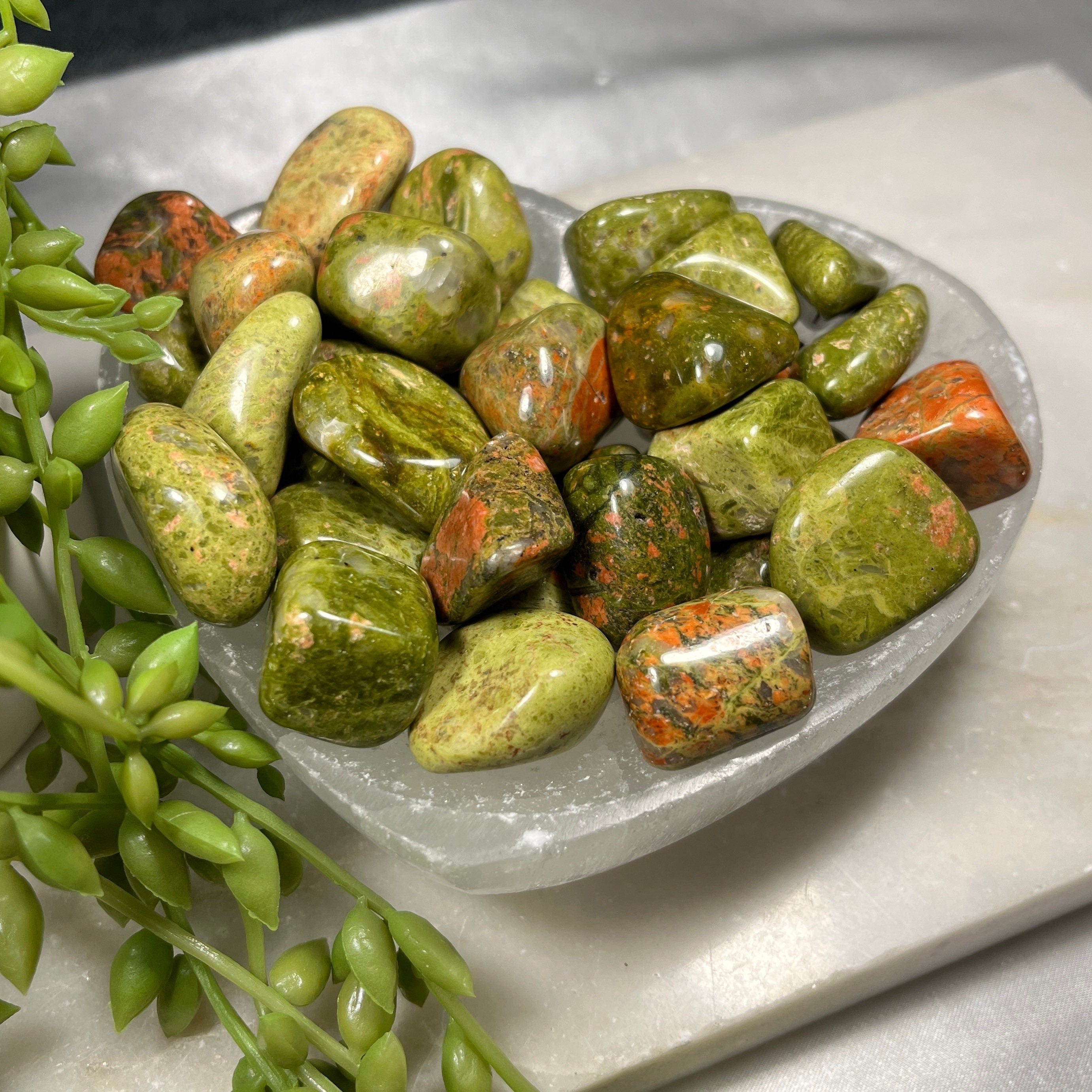 High Quality Unakite Tumblestones, Stone of Compassion and Empathy, Heart Chakra Healer, Ethically Sourced UK Crystals, Gift