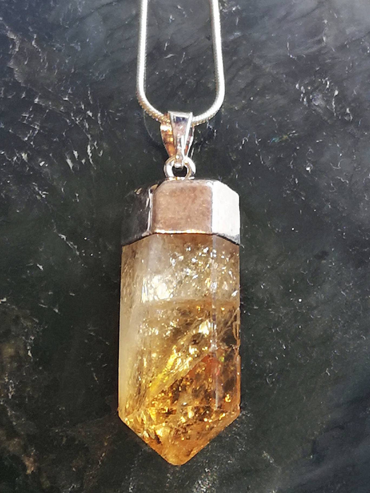 Crystal Point Necklaces,  Crystal Pendant on Silver Chain, Sterling Silver Crystal Jewellery, Ethically Sourced UK Crystal Gifts