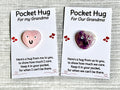 Grandma Crystal pocket hug, letterbox gift, Mother’s Day poem card, I miss you gift, love you, thinking of you, thank you gift