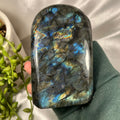 Labradorite Freeform , High Flash Standing Labradorite, Third Eye and Crown Chakra, Consciously Sourced, 765g