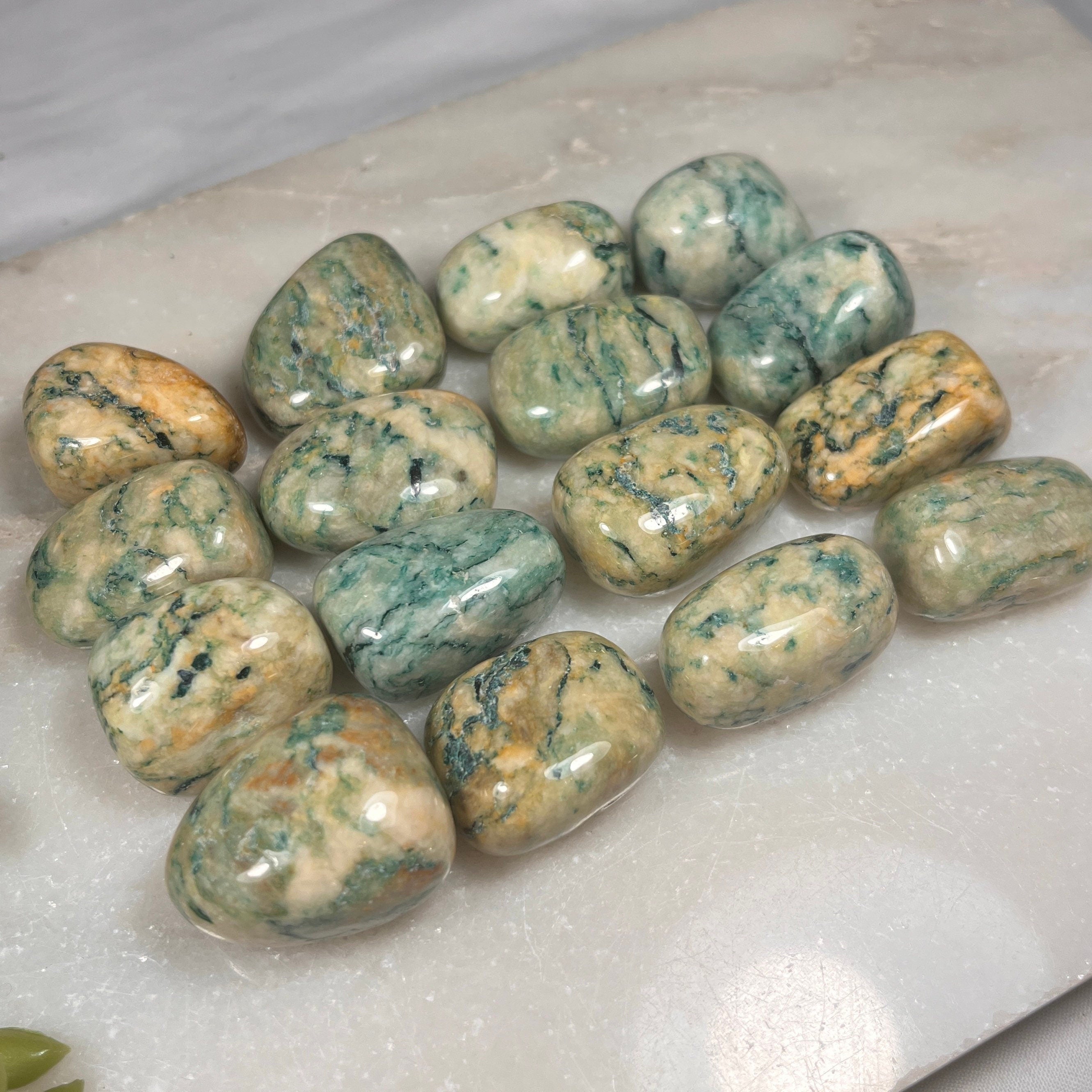 Mariposite Tumblestones. Consciously Sourced UK Crystals
