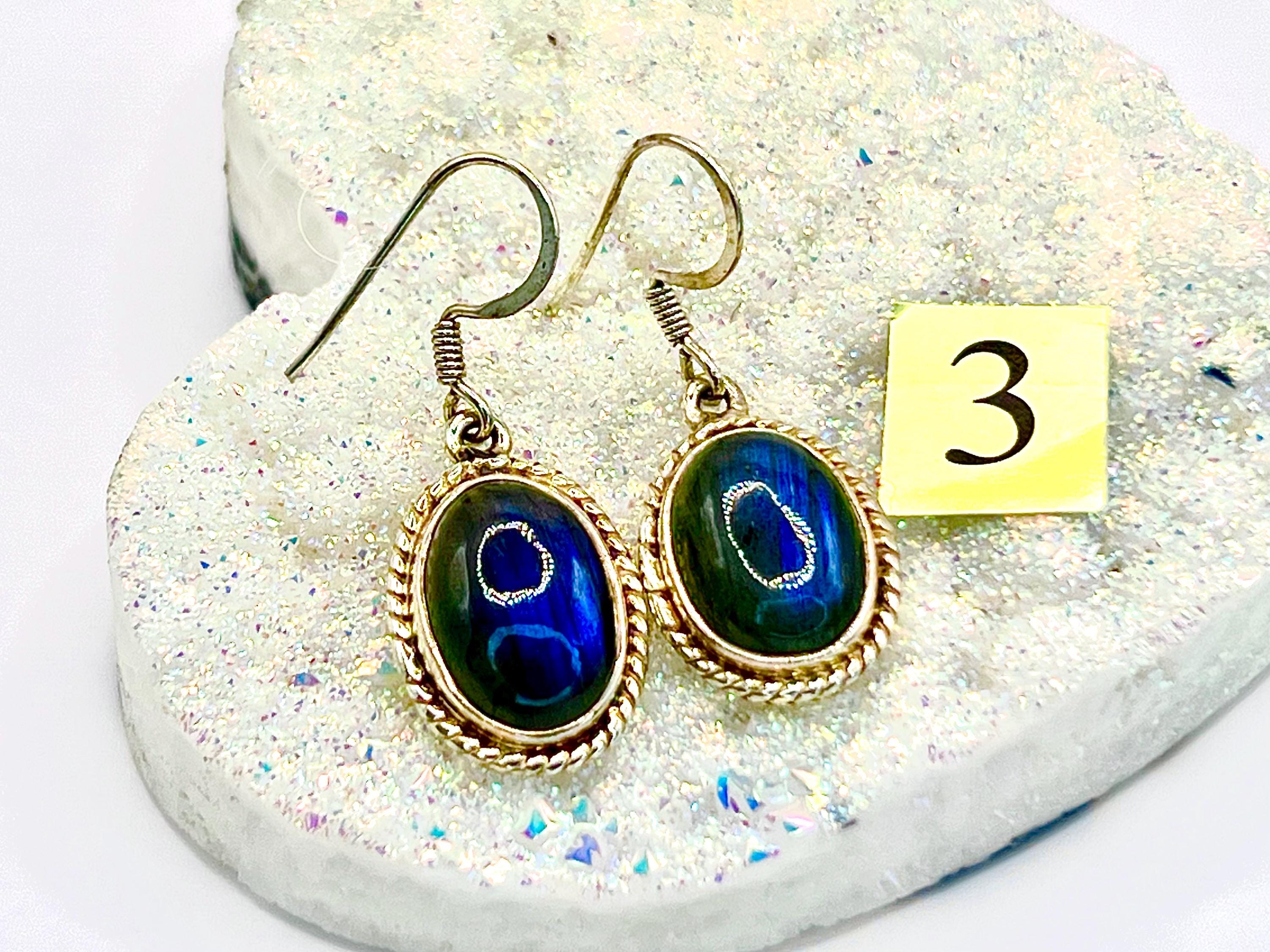 Labradorite Crystal Drop Earrings, 925 Sterling Silver, dangle crystal jewellery gift for her, metaphysical shop, gemstone for intuition