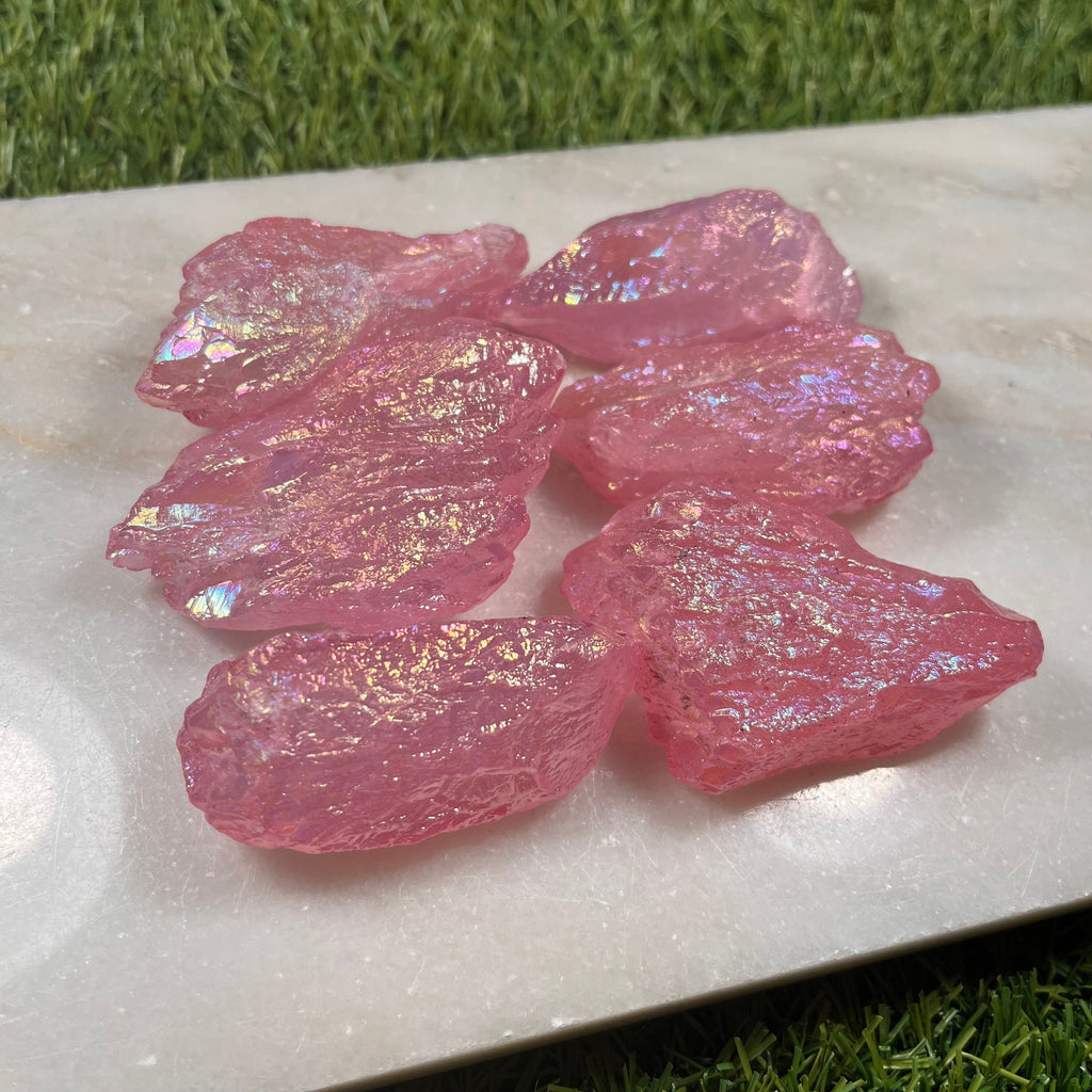 Pink Aura Quartz, Aura Coated Crystals, Consciously Sourced