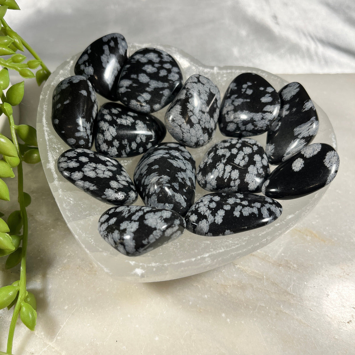 Snowflake Obsidian Tumblestones, High Quality Snowflake Obsidian Crystals, UK Crystals Ethically Sourced , Stress Reliever Gift