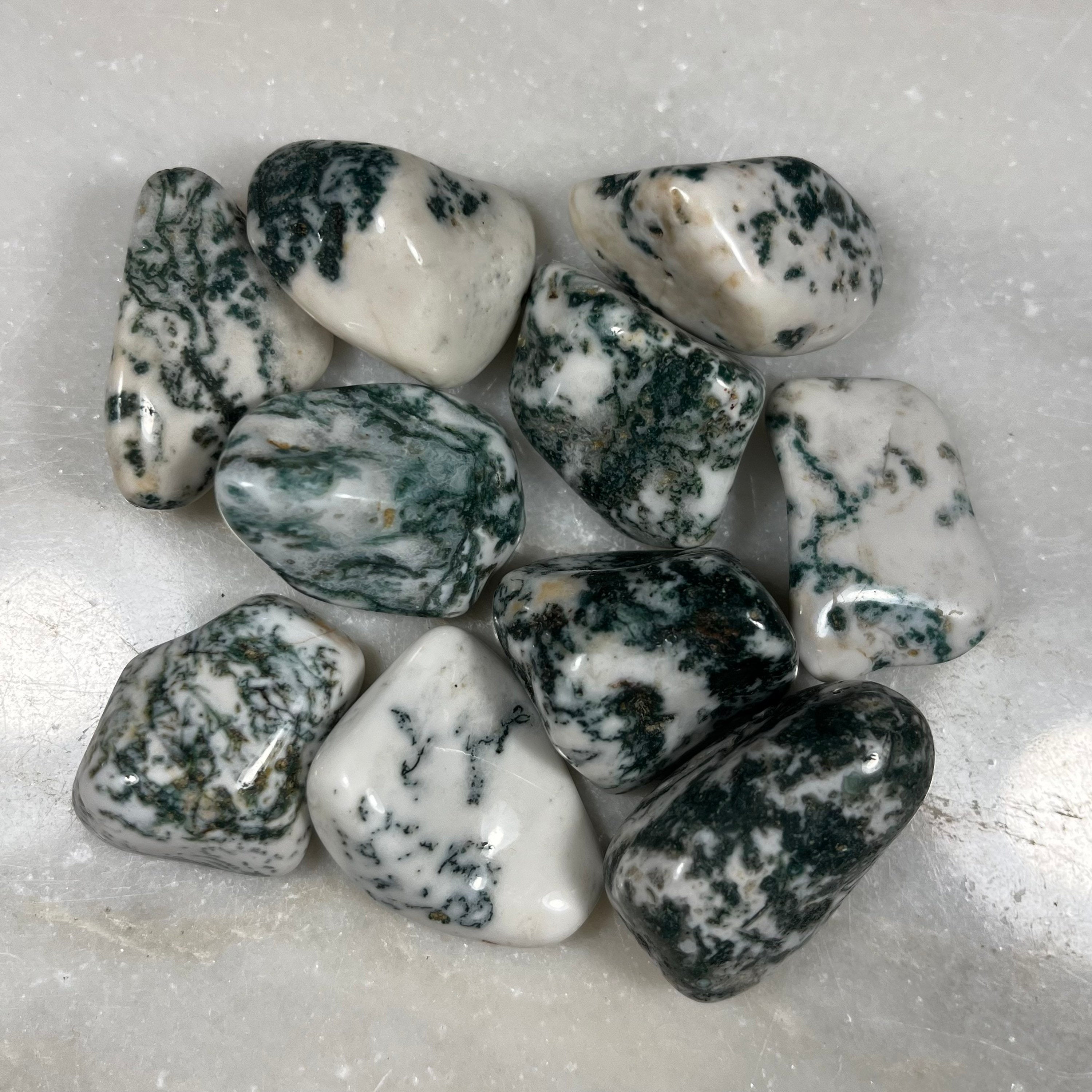 High Quality Tree Agate Crystals, Tree Agate Tumblestones, UK Crystals, Ethically Sourced, Crystal Gift, heart chakra, anti anxiety