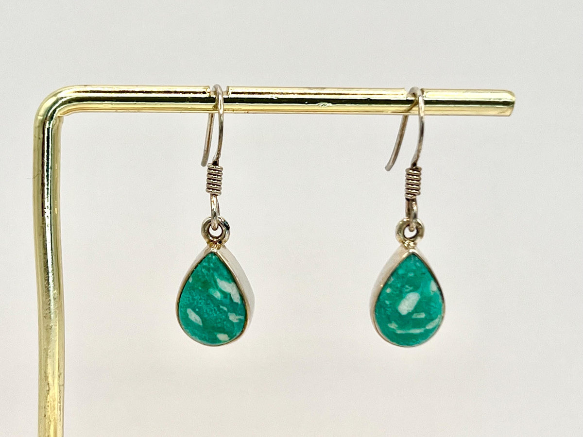 Amazonite Sterling Silver Dangle Earrings, Crystal Drop Earrings Jewellery, Throat Chakra Healer, Metaphysical shop, Virgo zodiac birthstone
