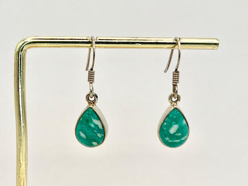 Amazonite Sterling Silver Dangle Earrings, Crystal Drop Earrings Jewellery, Throat Chakra Healer, Metaphysical shop, Virgo zodiac birthstone