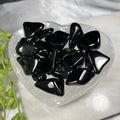 Black Tourmaline Tumblestones, Flat Pocket Stones, Black Worry Stones, Consciously Sourced UK Crystals Crystal for calmness and protection
