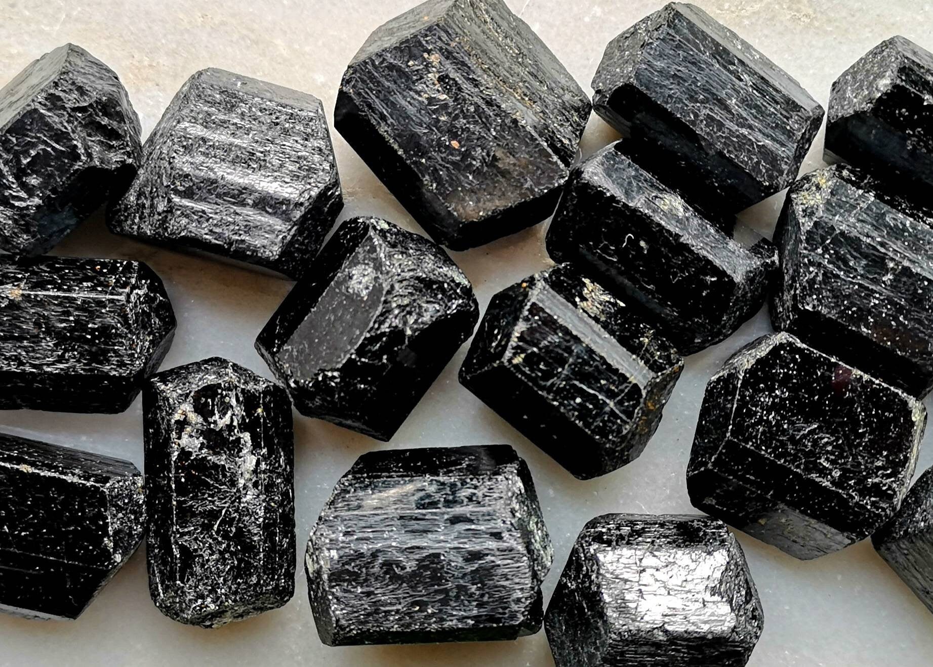 Double Point Black Tourmaline Crystal, Ethically Sourced, Crystal for Protection, UK Reiki Healing Stone, Metaphysical Shop, Root Chakra