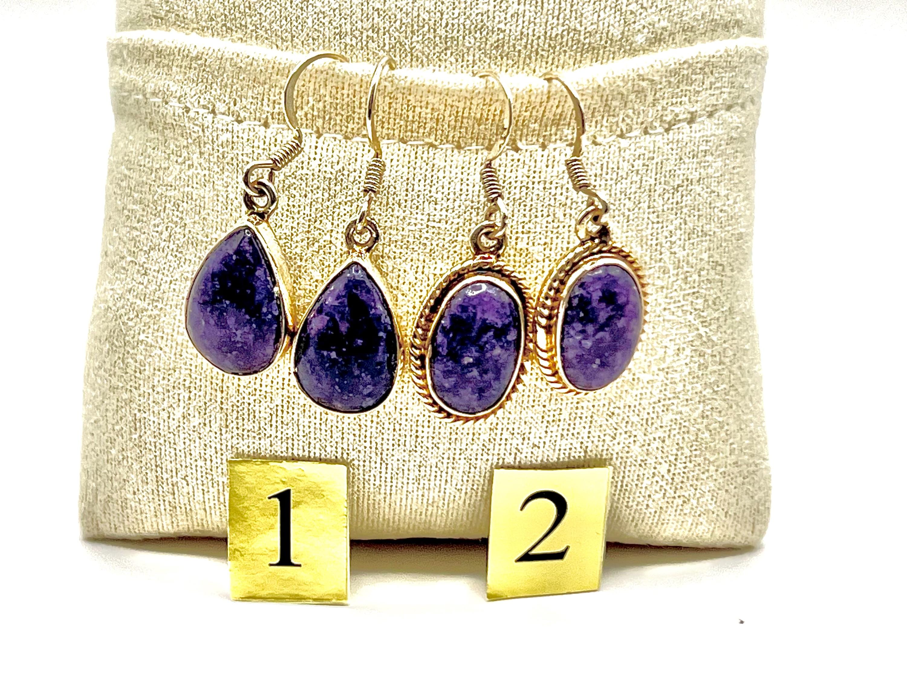 Sterling silver lepidolite dangle earrings, crown chakra gemstone drop earrings for women, metaphysical shops, birthday gift for her