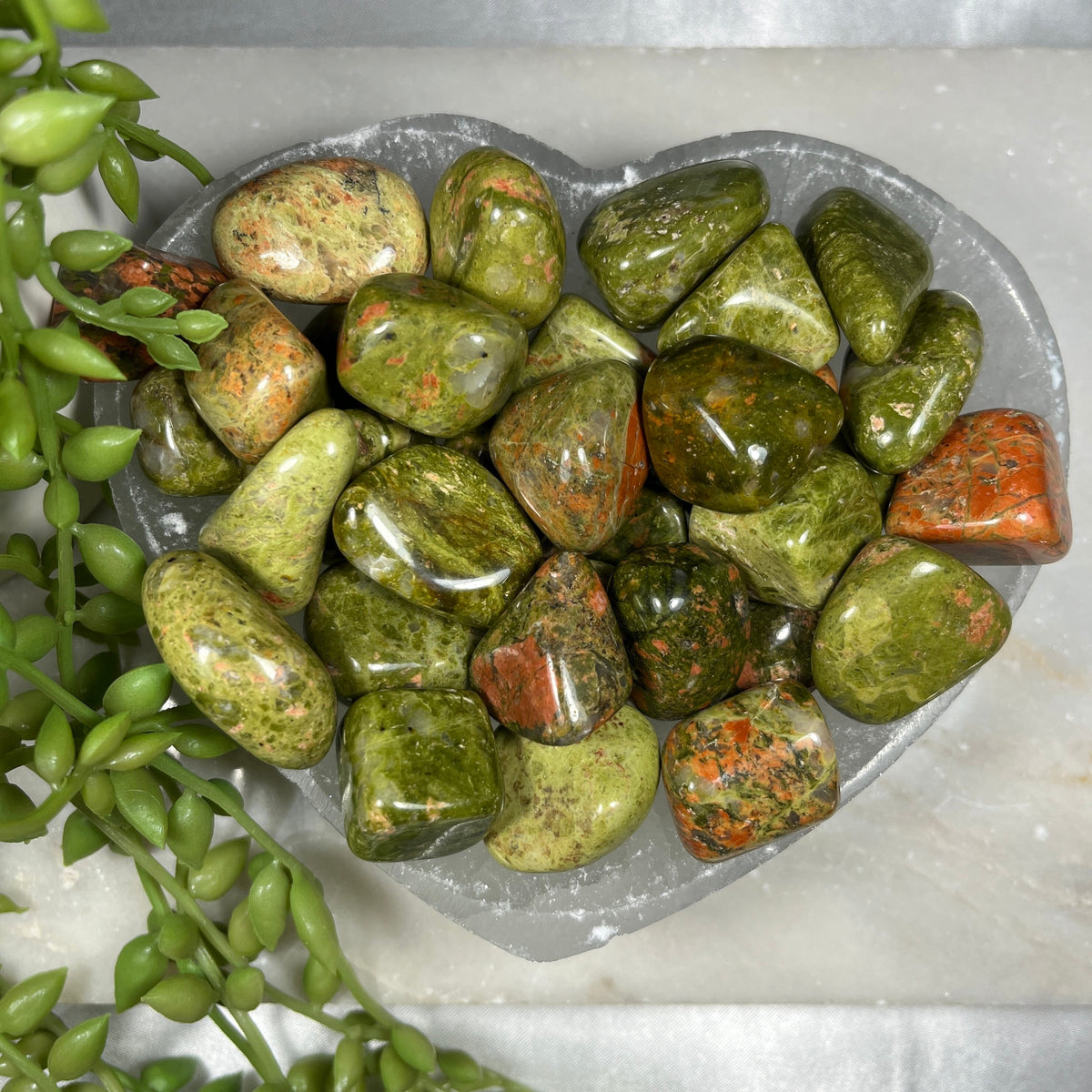 High Quality Unakite Tumblestones, Stone of Compassion and Empathy, Heart Chakra Healer, Ethically Sourced UK Crystals, Gift