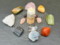 Slate flower of life crystal grid, balance your chakras charging plate, Altar decoration, crystal gift from the UK