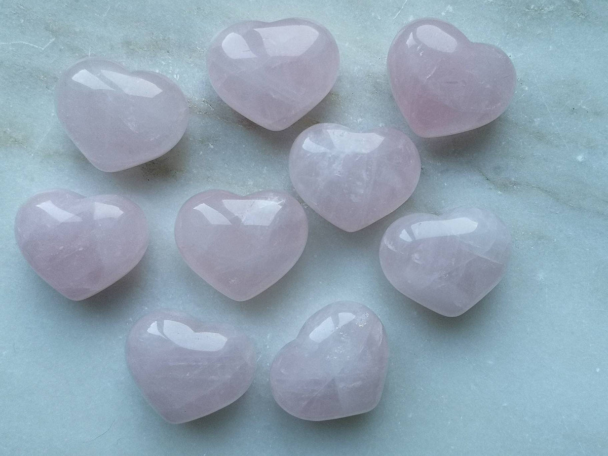 High Quality Beautiful Puffy Crystal Hearts, UK Crystals, Ethically Sourced, Mother's Day Gift, Birthday Present, Rose Quartz Crystal Heart