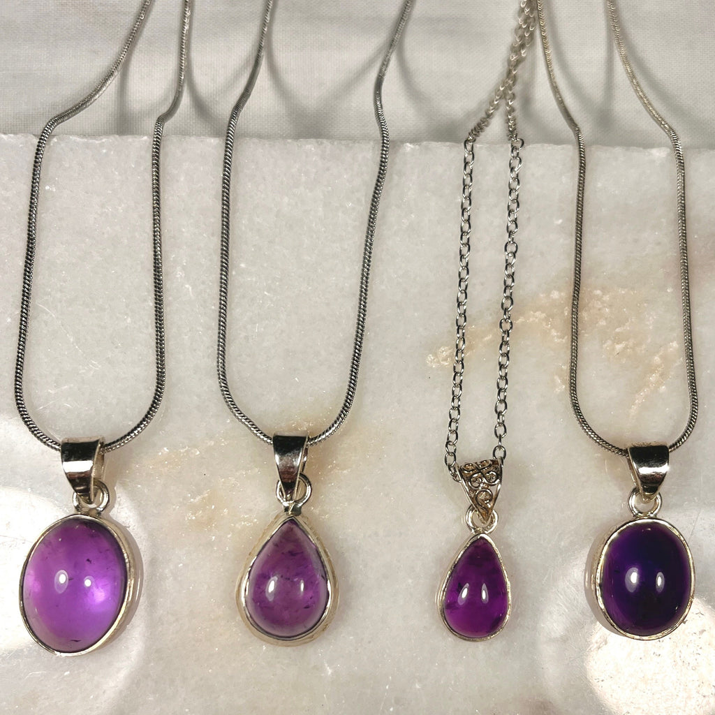 Amethyst Necklaces, Elegant Crystal Pendants, Ethically Sourced UK jewellery