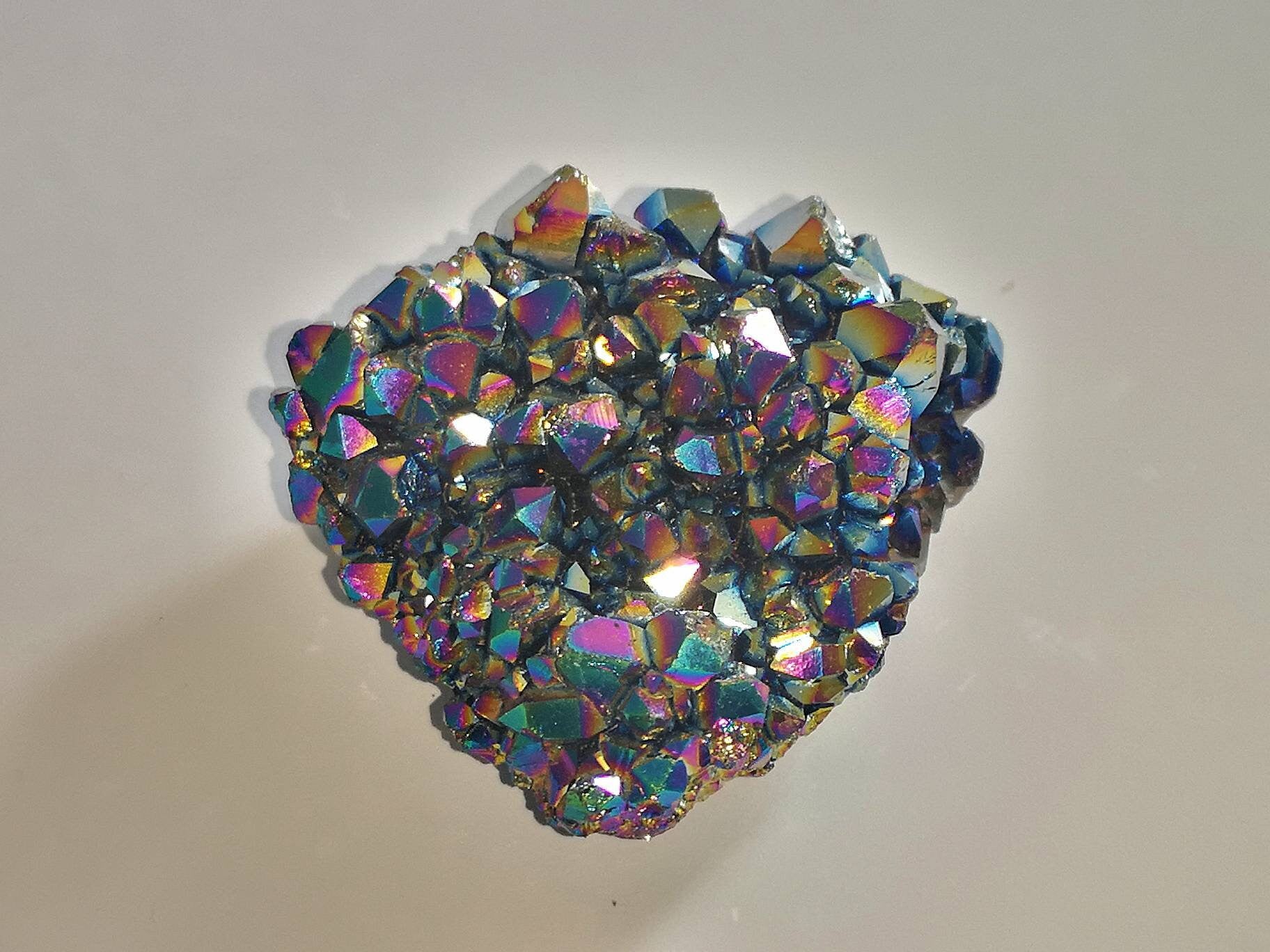 Rainbow Titanium Aura Quartz, Raw UK Crystals, Ethically Sourced Healing Crystals, Crystal Gift, Reiki Stones, Colourful Crystals