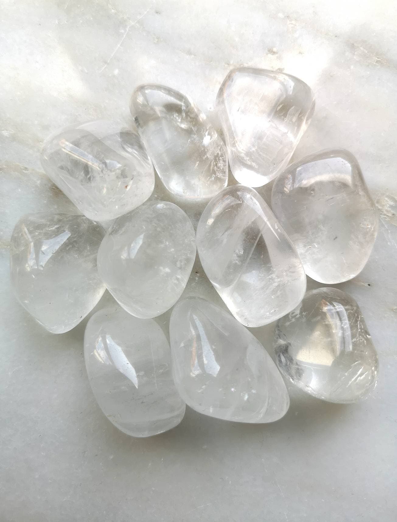 Clear Quartz Tumblestones. Consciously Sourced, UK Crystals