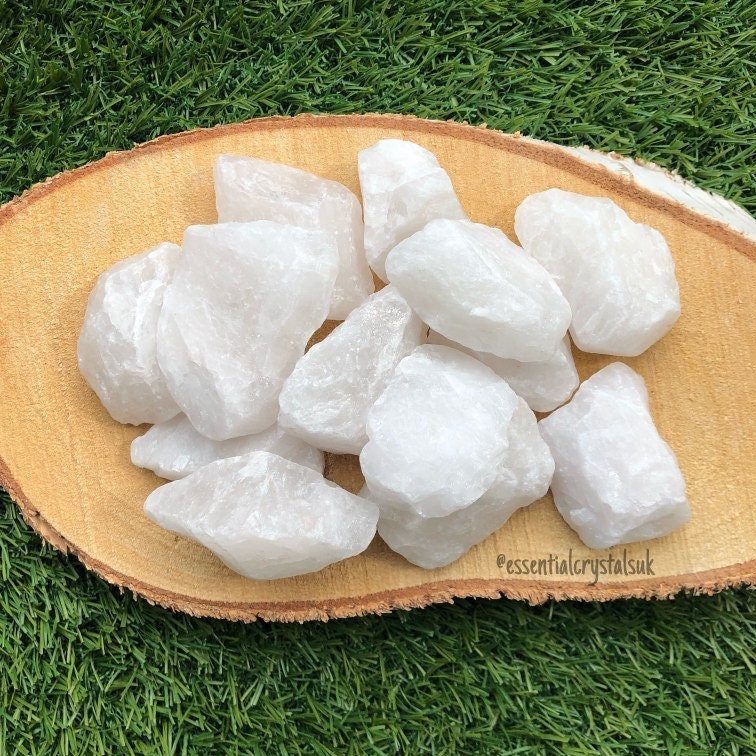Raw Snow Quartz Crystal, Rough Milky Quartz, White Quartz, Glow stones, Ethically Sourced UK Crystals, Healing Quartz, Crystal Gemstone Gift