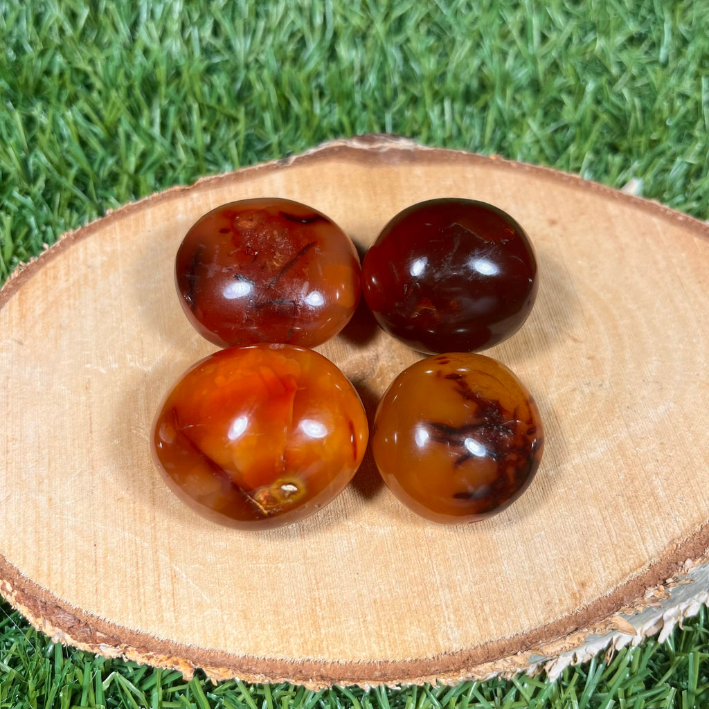 Carnelian Crystal Tumblestones, Banded Carnelian, Root Chakra Healer, Grounding Stone, Consciously Sourced