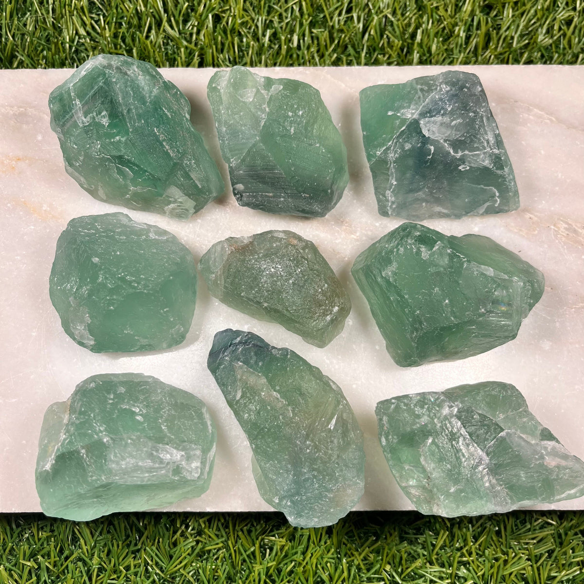Raw Green Fluorite Chunks, Consciously Sourced UK Crystals