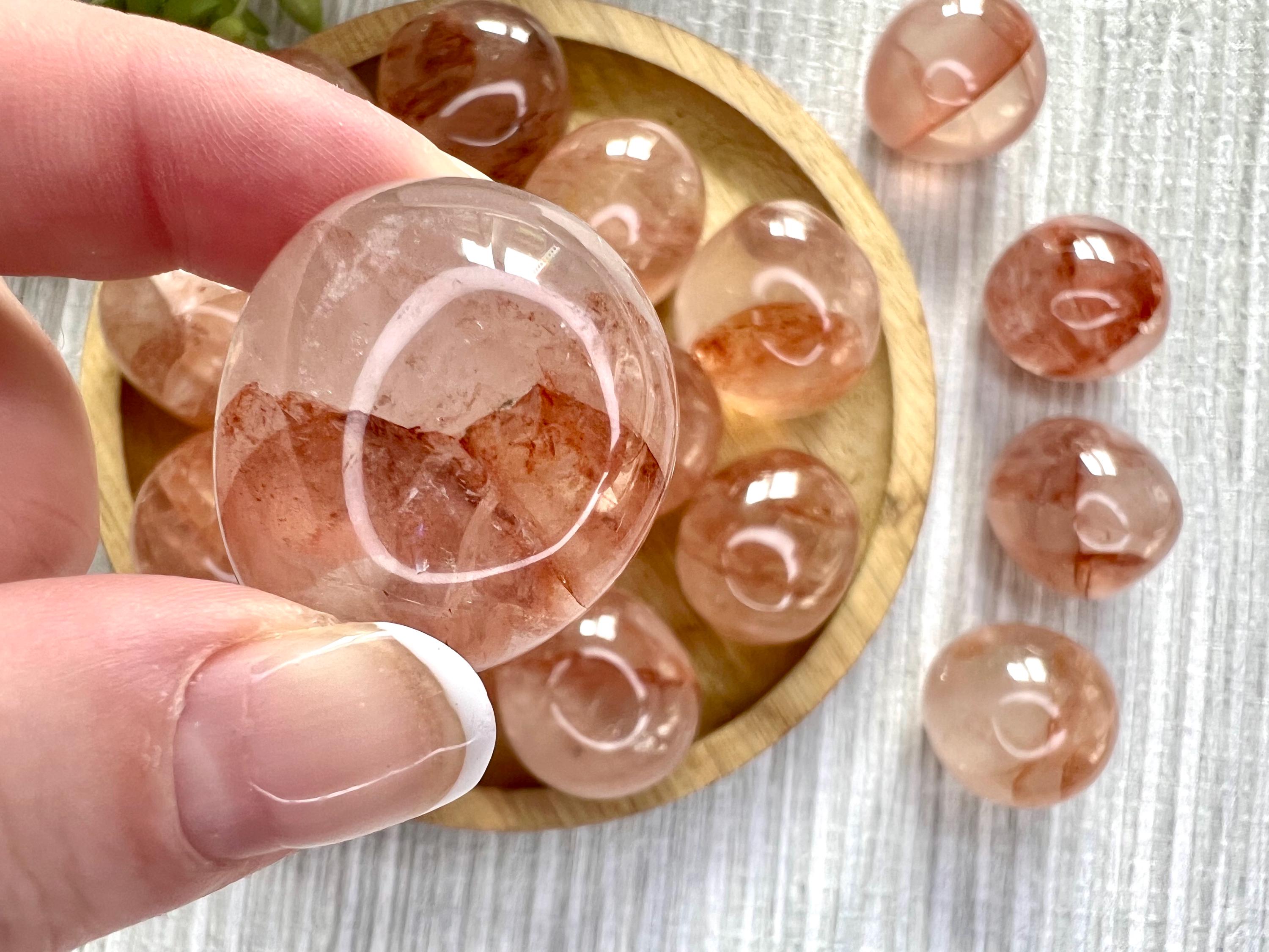 Fire Quartz Tumblestones, Red Hematoid Crystals, Gemstone for grounding, Root and Sacral Chakras, Ethically sourced, UK healing stones