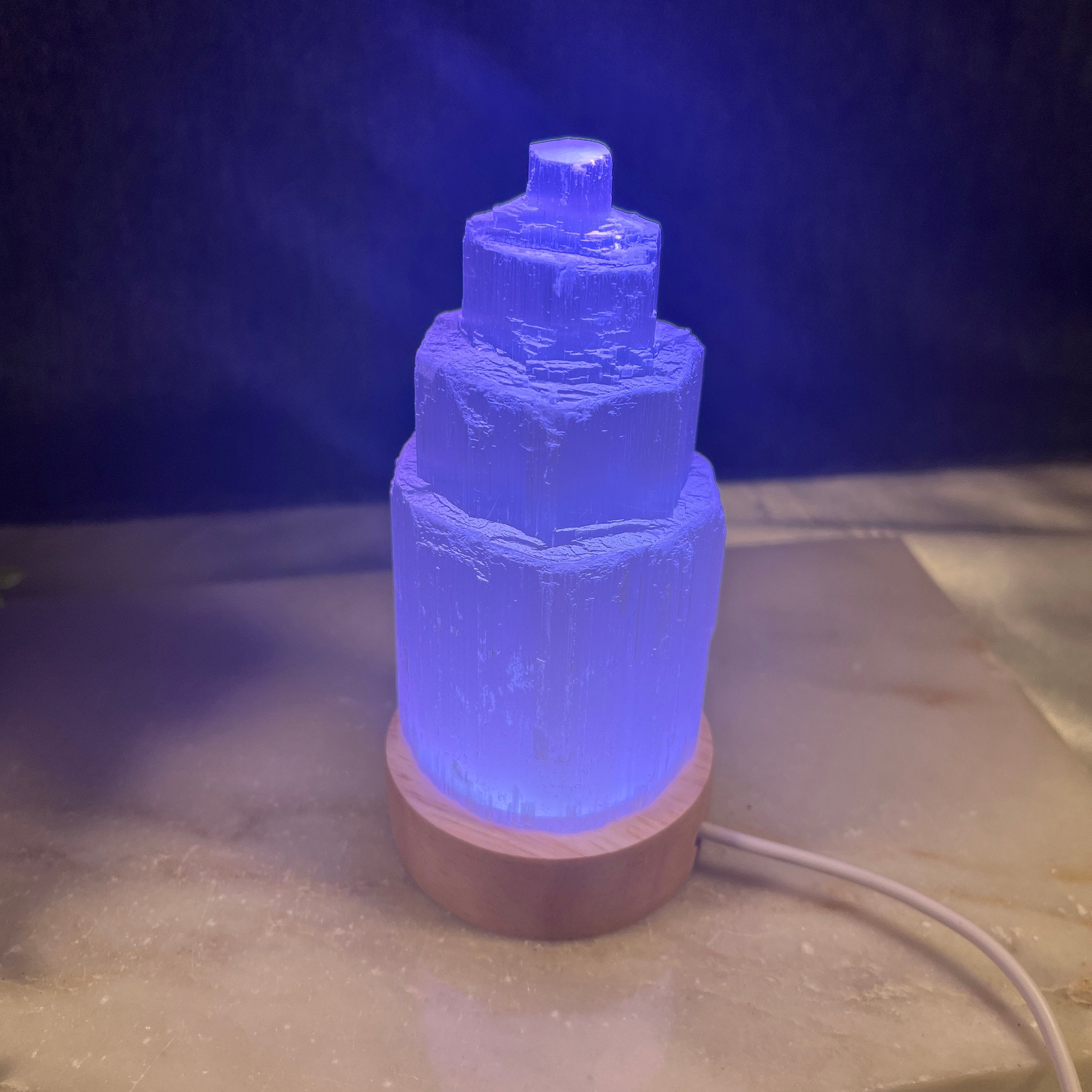 Raw Selenite Mountain, Selenite Lamps, Crystal Lamps, Satin Spar Tower, Rainbow Lamp, White Lamp, Christmas gift, Crystal present