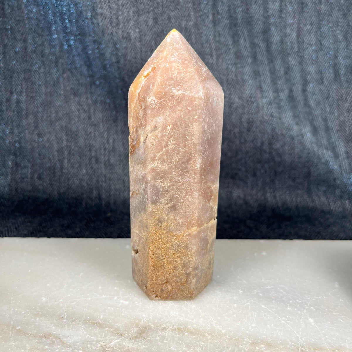 Pink Amethyst Tower, Crystal Point, Obelisk for Heart Chakra, Metaphysical Statement Piece, Druzy Tower B