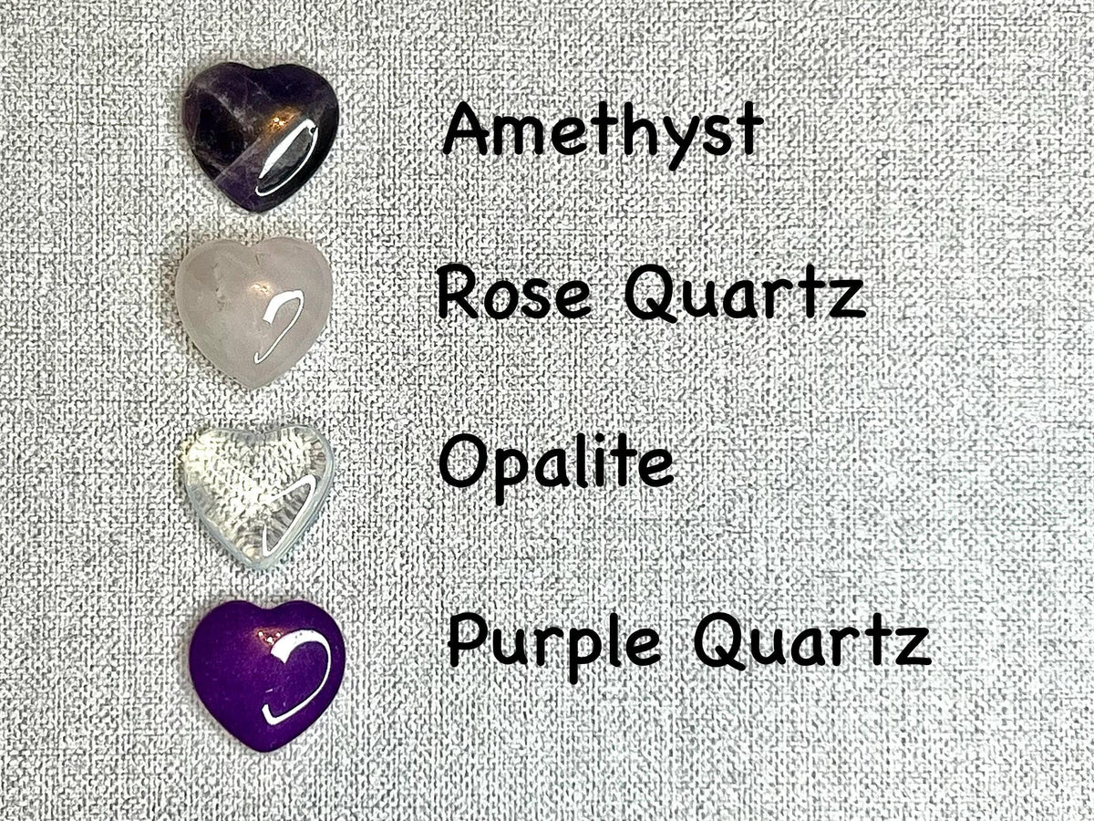Crystal Heart Pocket Hug For My Friend, Letterbox Gift, Thinking of you present, Gift Card Poem, Choose Crystal Type, Metaphysical UK Shop