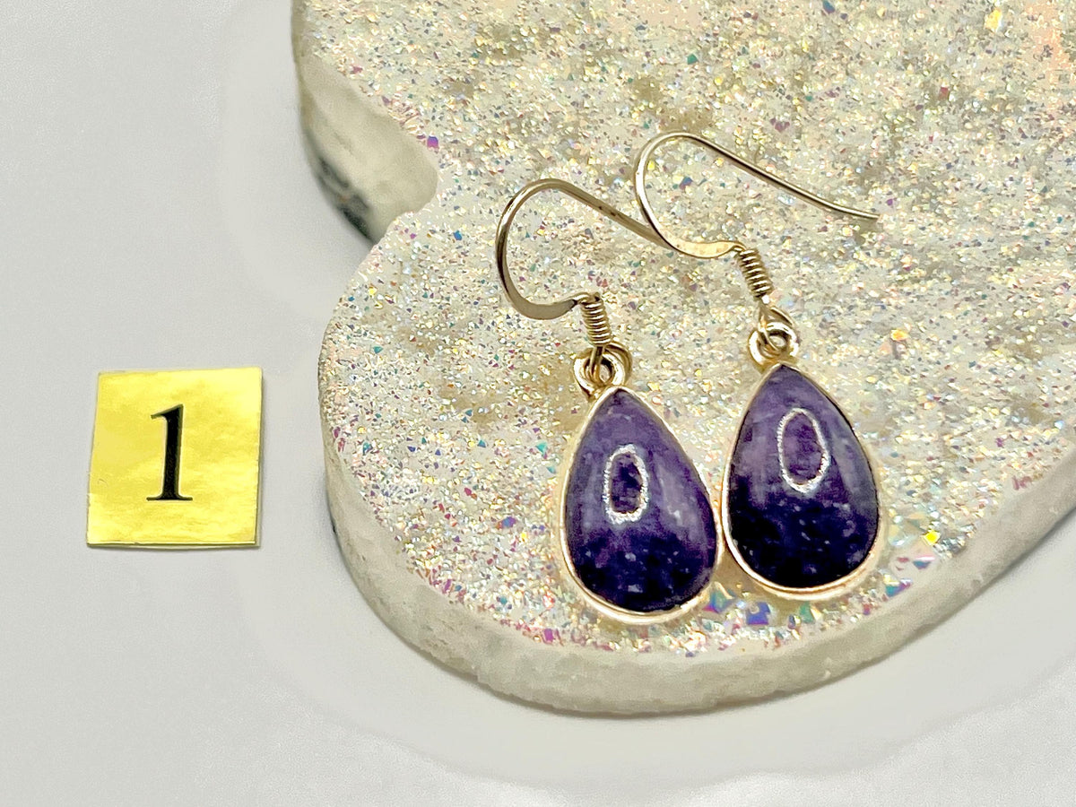 Sterling silver lepidolite dangle earrings, crown chakra gemstone drop earrings for women, metaphysical shops, birthday gift for her