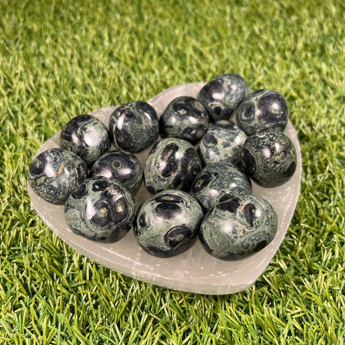Kambaba Jasper XL Tumbles, Kambaba Jasper Tumblestones, Heart Chakra, Unique Crystals, Large Tumblestones | Consciously Sourced