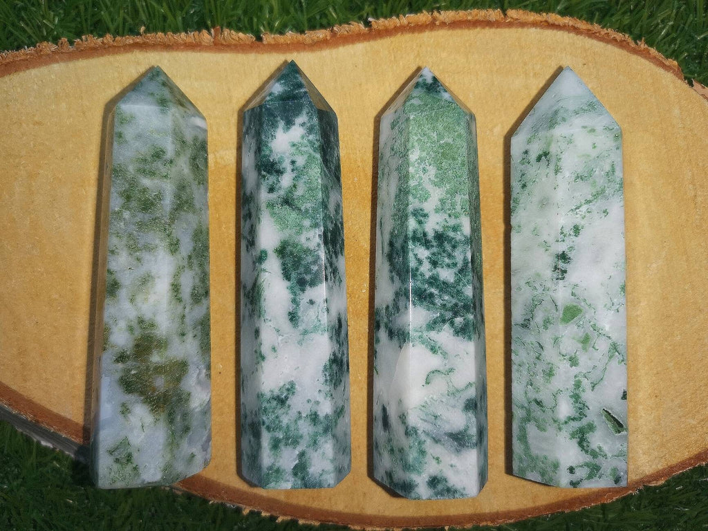 Tree Agate Towers, Crystal Generators, Ethically Sourced UK Crystals