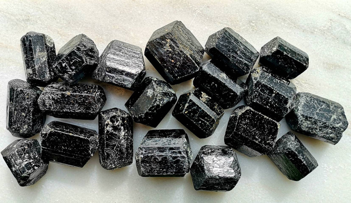 Double Point Black Tourmaline Crystal, Ethically Sourced, Crystal for Protection, UK Reiki Healing Stone, Metaphysical Shop, Root Chakra