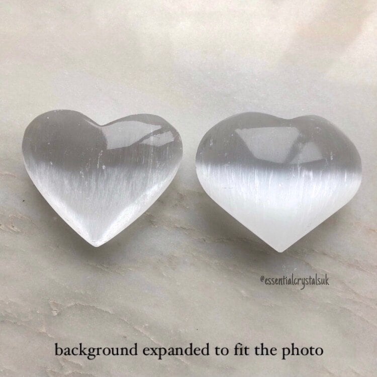 Selenite Hearts 7cm, Crystal Cleanser, Satin Spar