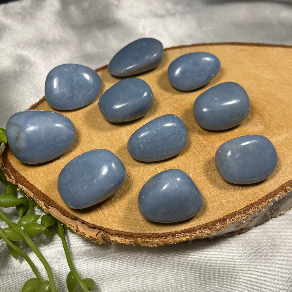 Angelite Tumblestones, Ethically Sourced UK Crystals