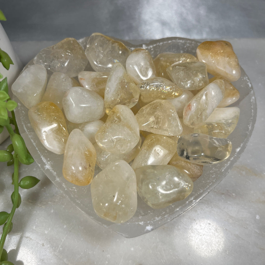 Citrine Tumblestones, Polished Heat Treated Amethyst, Consciously Sourced,  UK Crystals