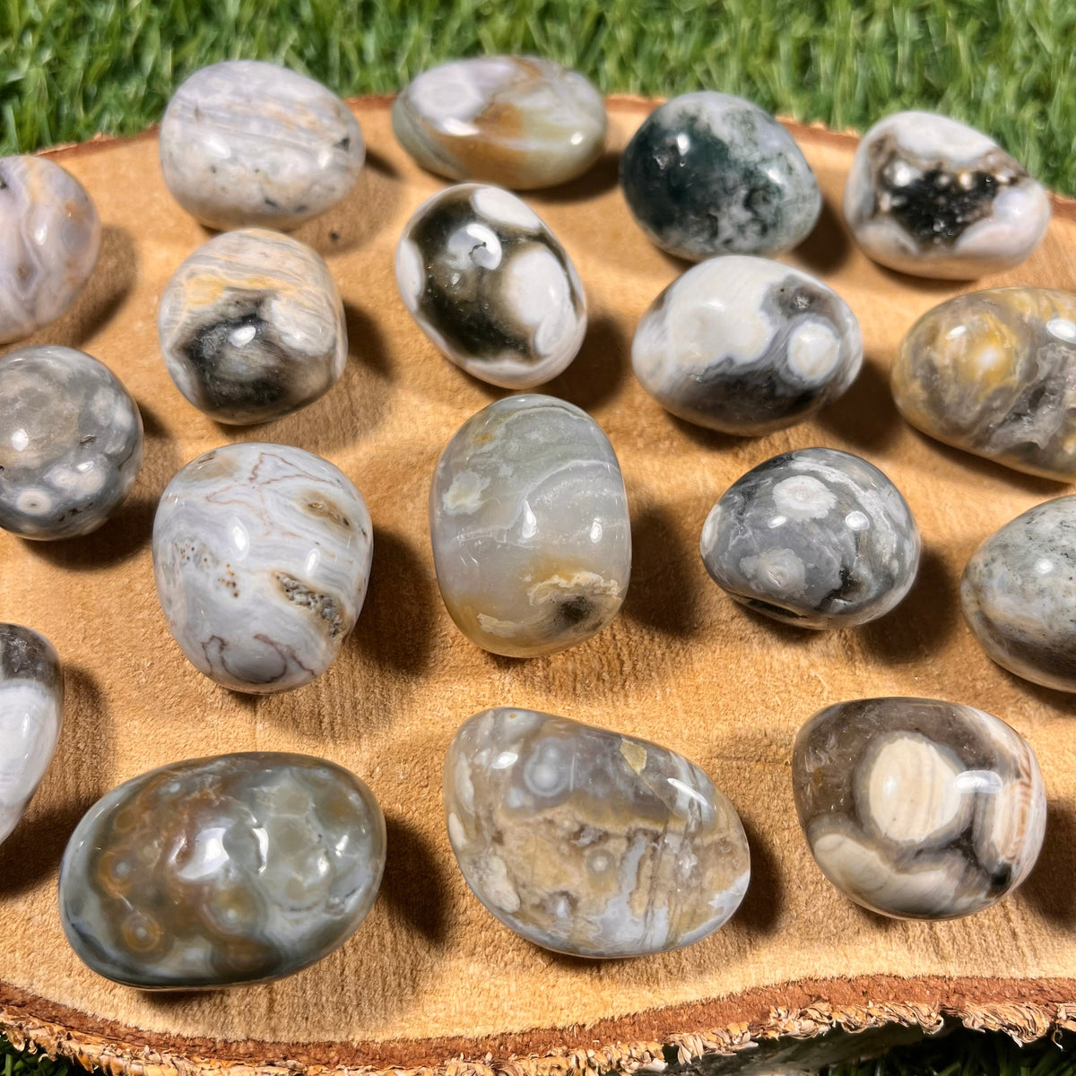 Ocean Jasper Tumblestones, Consciously Sourced UK Crystals