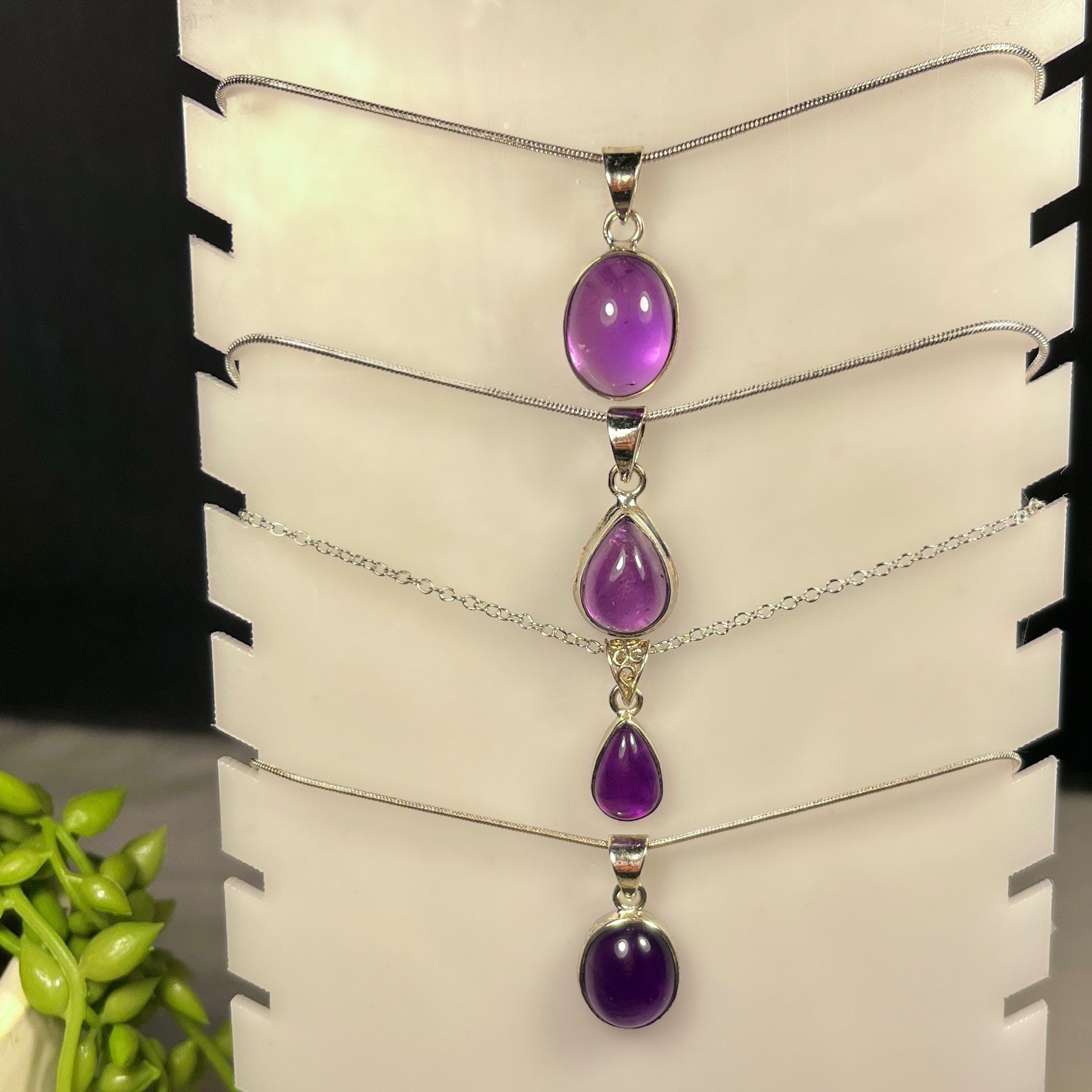 Amethyst Necklaces, Elegant Crystal Pendants, Ethically Sourced UK jewellery