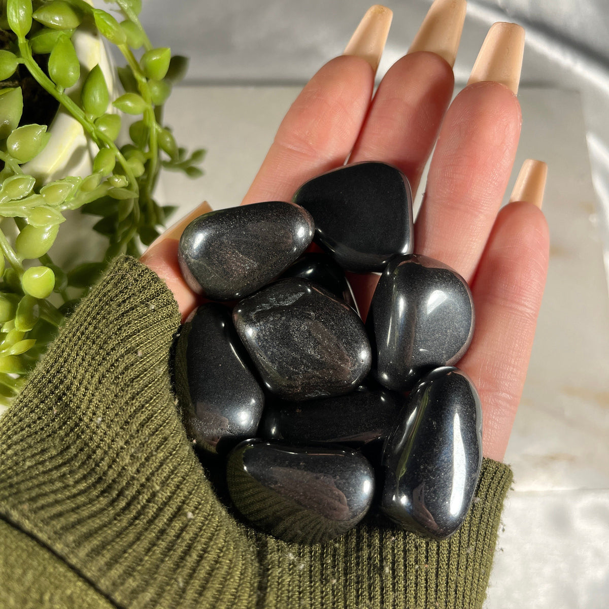 Hematite Tumblestones, Small and Large Options, Deflect Negativity, Protection Stone, Consciously Sourced | UK Crystals | Gift