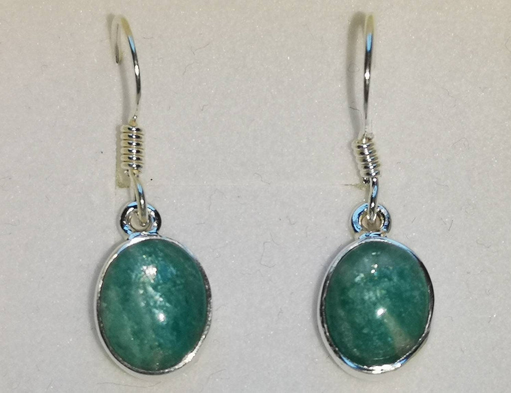 Amazonite Sterling Silver Dangle Earrings, Crystal Drop Earrings Jewellery, Throat Chakra Healer, Metaphysical shop, Virgo zodiac birthstone