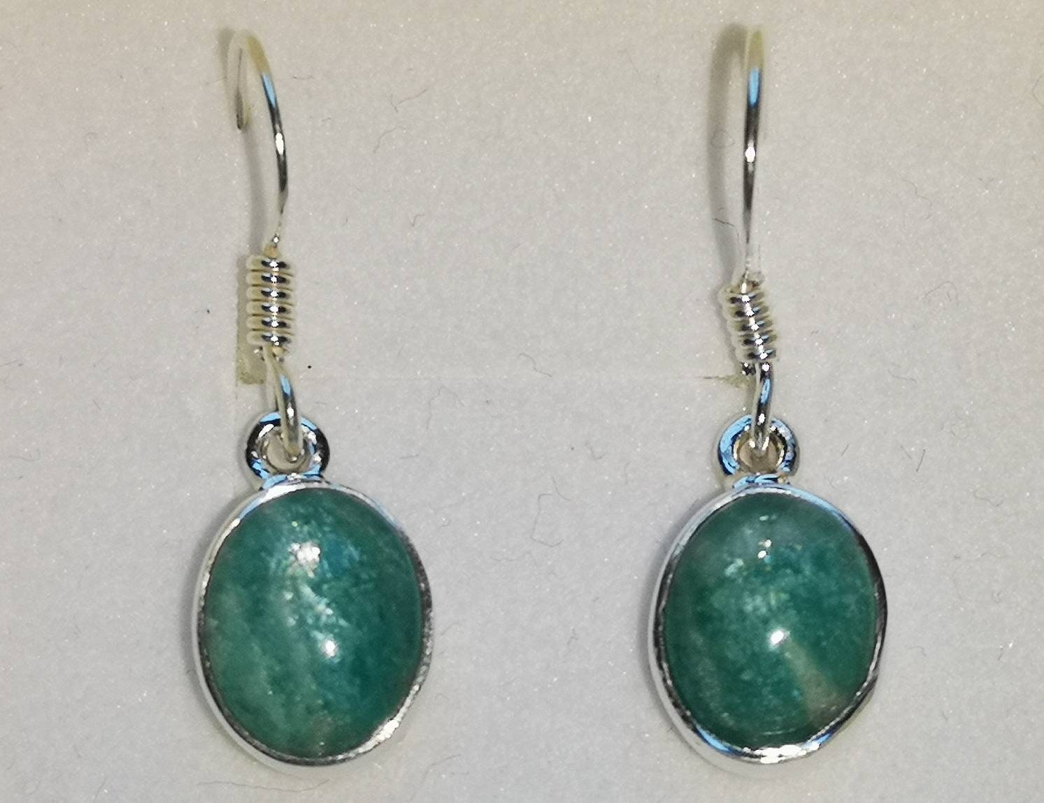 Amazonite Sterling Silver Dangle Earrings, Crystal Drop Earrings Jewellery, Throat Chakra Healer, Metaphysical shop, Virgo zodiac birthstone
