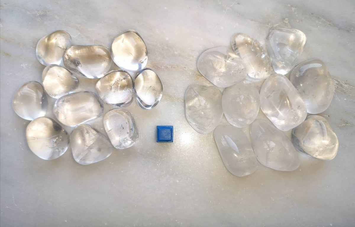 Clear Quartz Tumblestones. Consciously Sourced, UK Crystals