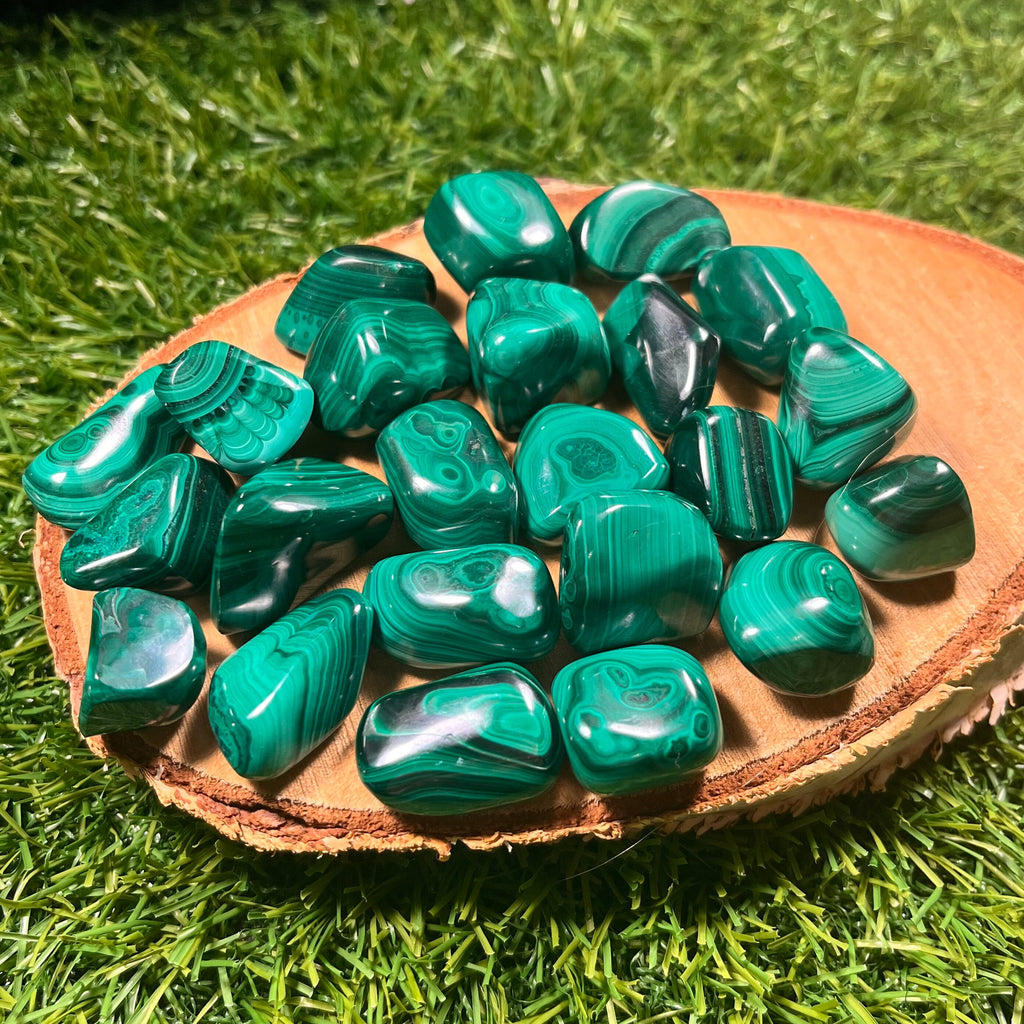 Malachite Tumblestones, Transformation Crystal, Heart Chakra Healer, Ethically Sourced UK Crystals