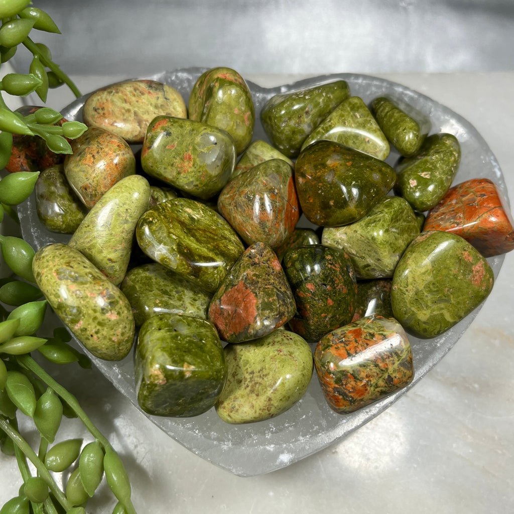High Quality Unakite Tumblestones, Stone of Compassion and Empathy, Heart Chakra Healer, Ethically Sourced UK Crystals, Gift