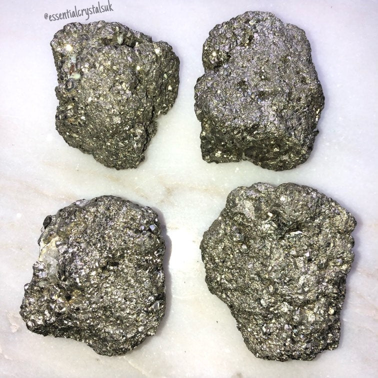 Raw Pyrite Crystals, UK Crystals, Ethically Sourced, Rough Fools Gold Stone, Attracting Money, Financial Abundance, Metaphysical Crystal